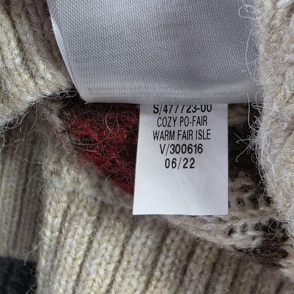 Old Navy Sweater Mens Large Fair Isle Pullover Wool Blend Crewneck Winter Preppy - Picture 11 of 11